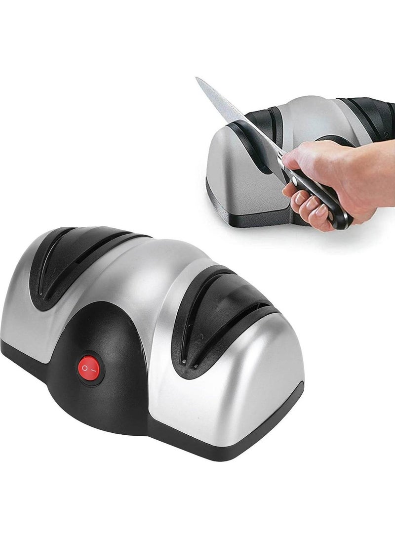 FEND شarpener كهربائي للمطبخ بمرحلتين نظام طحن أوتوماتيكي للسكاكين الفولاذية المقاومة للصدأ والسيراميك - شحذ سريع، تصميم فتحة آمنة، ملحقات أساسية للمطبخ - Image 4